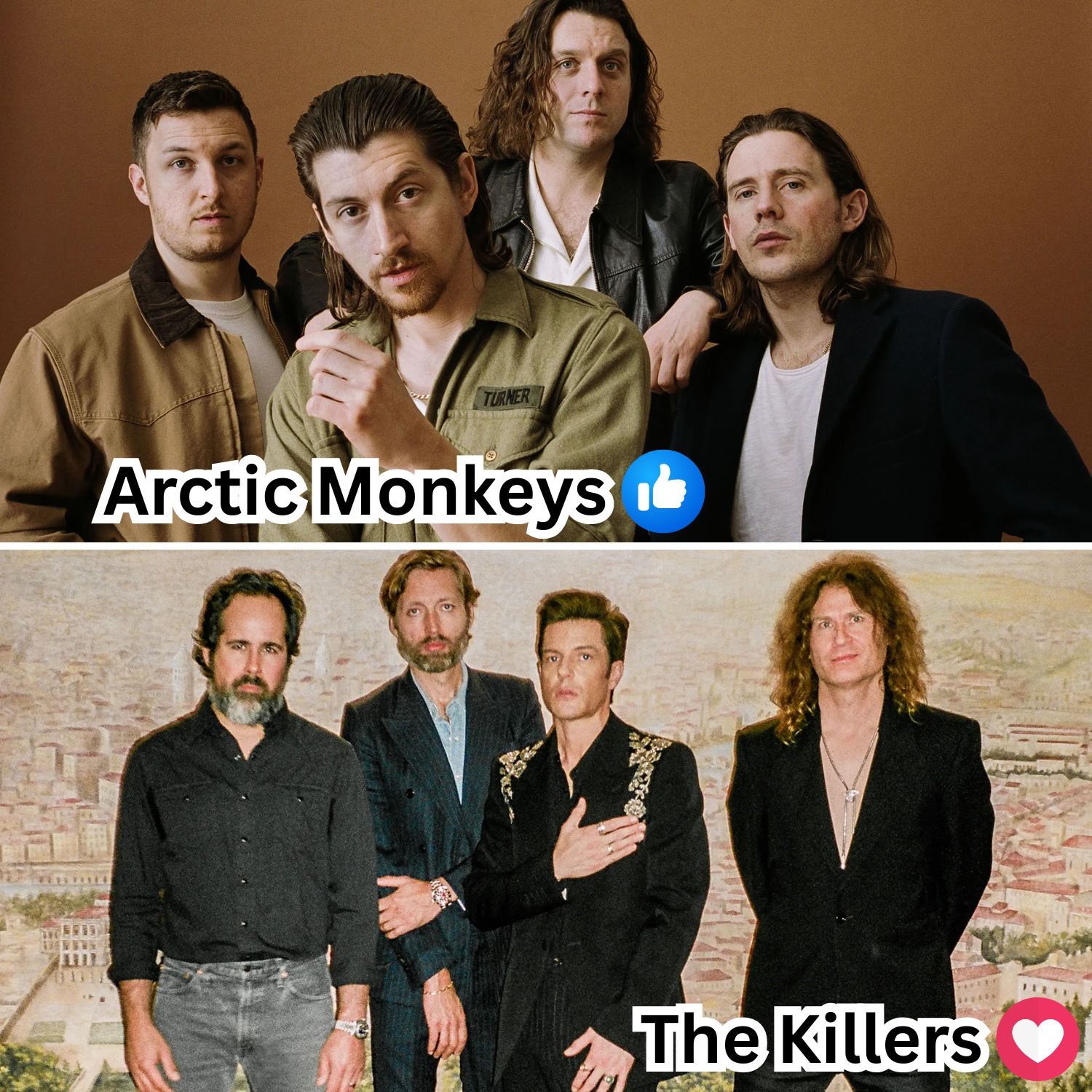 Same vibes… which do you prefer: Oasis or Arctic Monkeys?