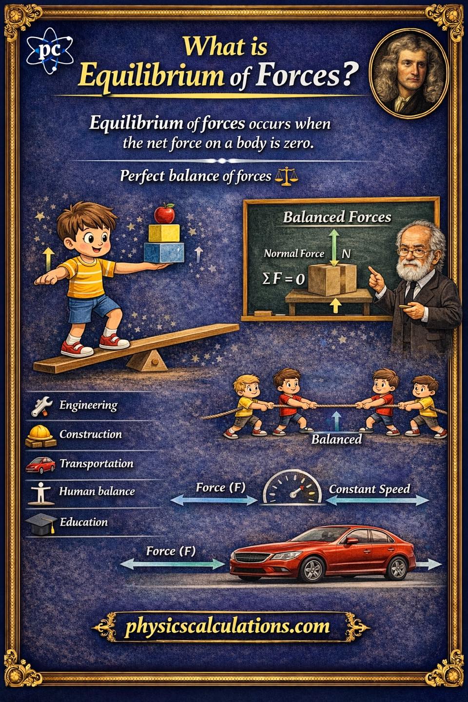 What is Equilibrium of Forces?... - Physicscalculations | Facebook