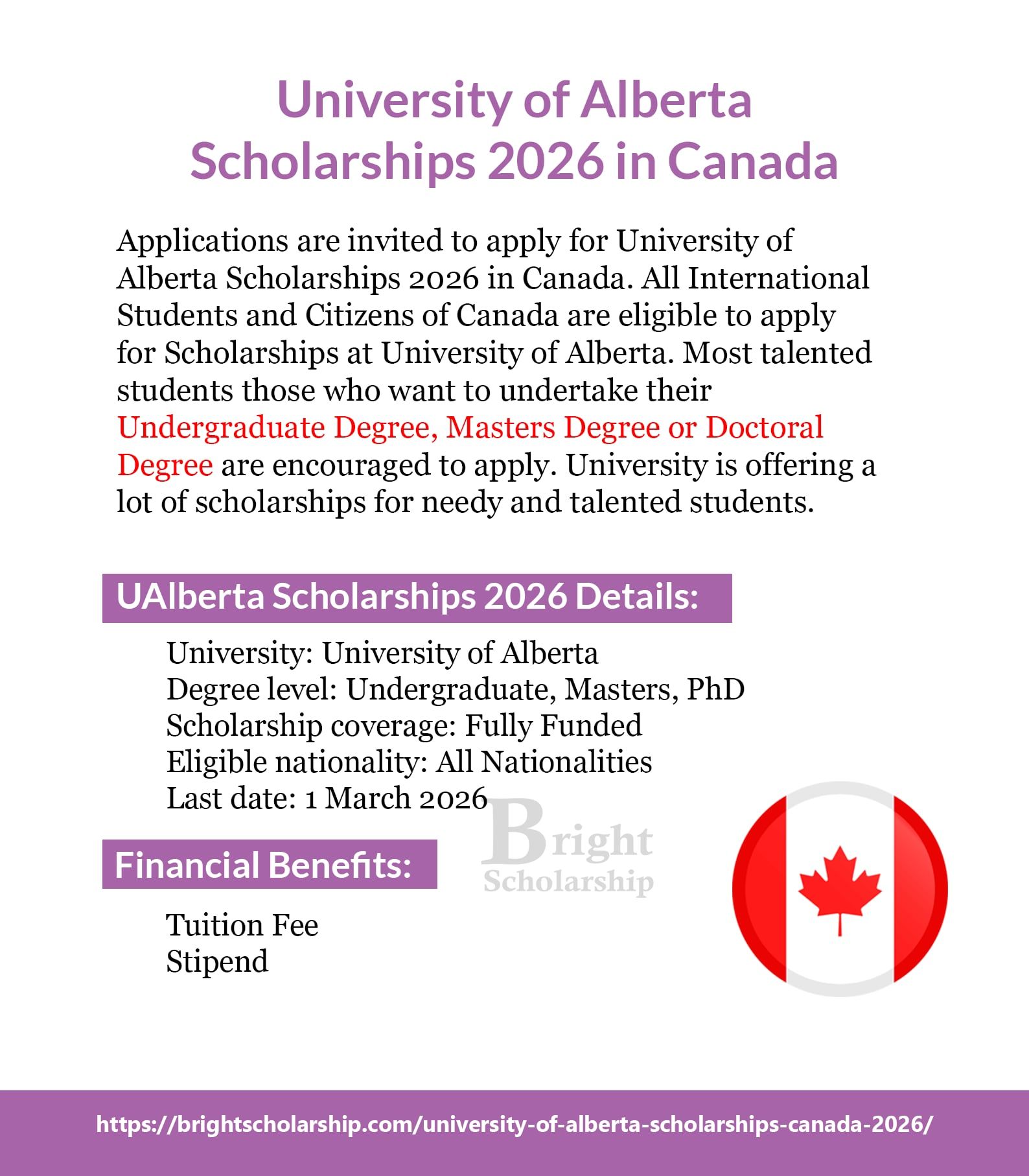 HEC Scholarships Pakistan | University of Alberta Scholarships 2026 in ...