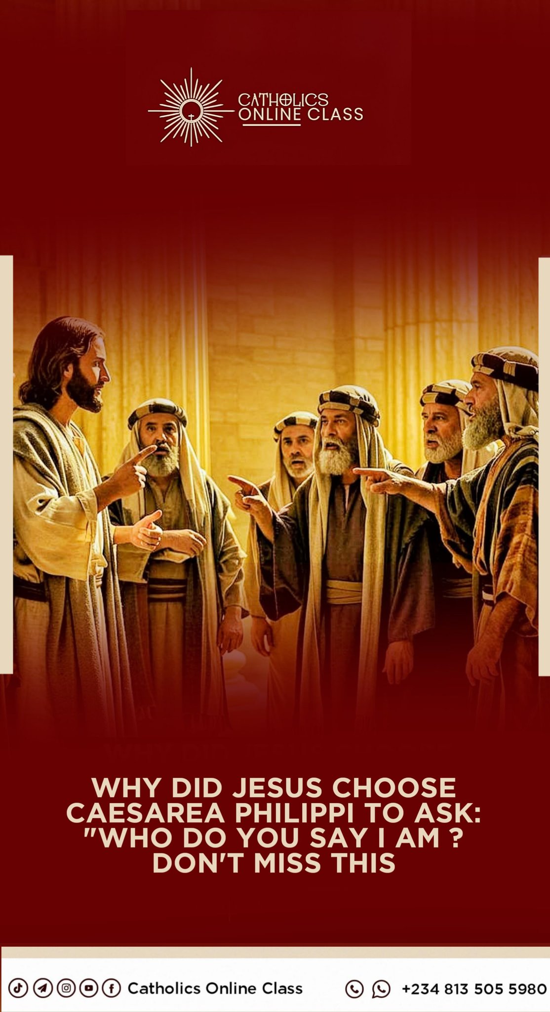 Catholics - ️WHY DID JESUS CHOOSE CAESAREA PHILIPPI TO ASK: 