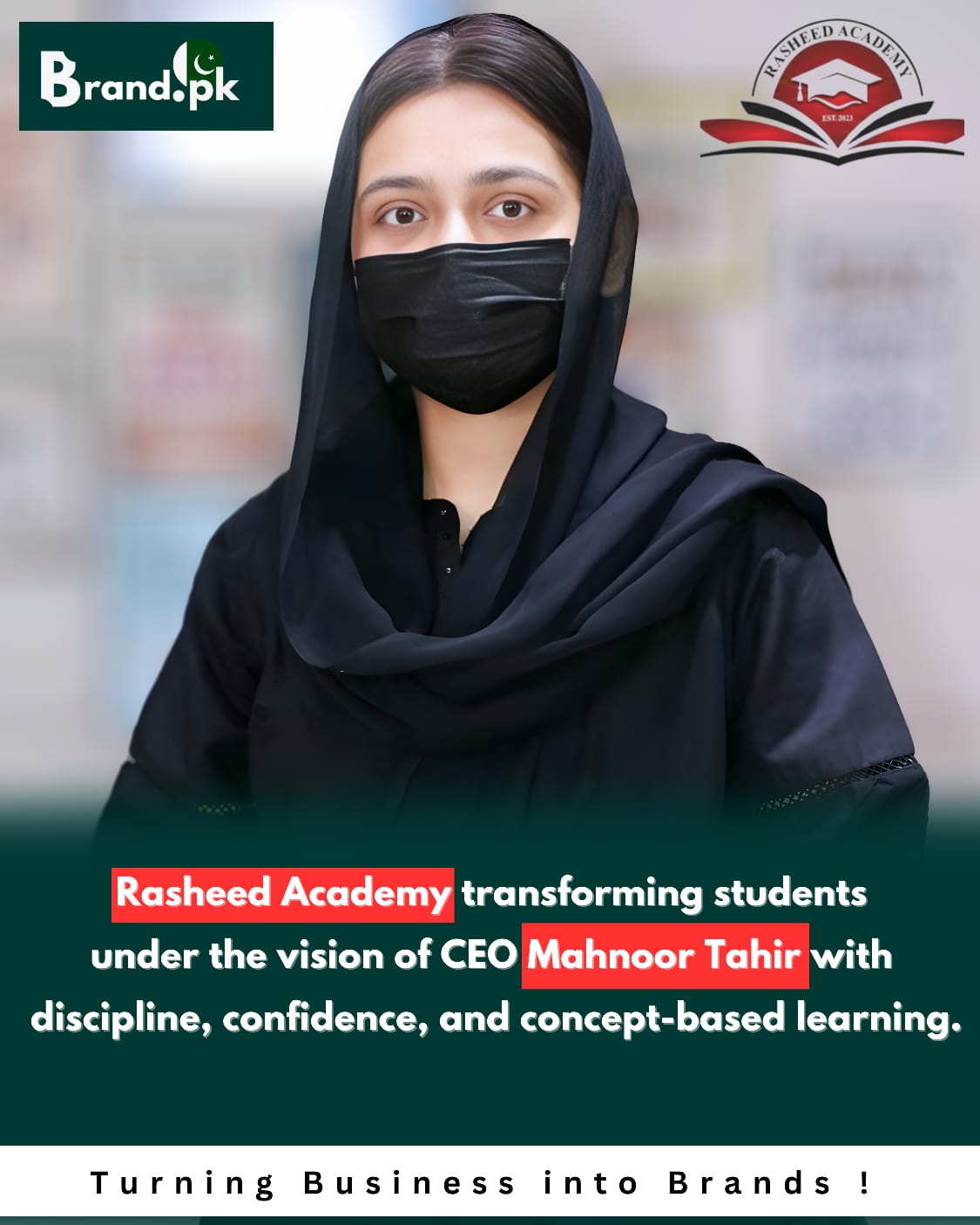 Brand.pk - Rasheed Academy CEO Mahnoor Tahir Where... | Facebook