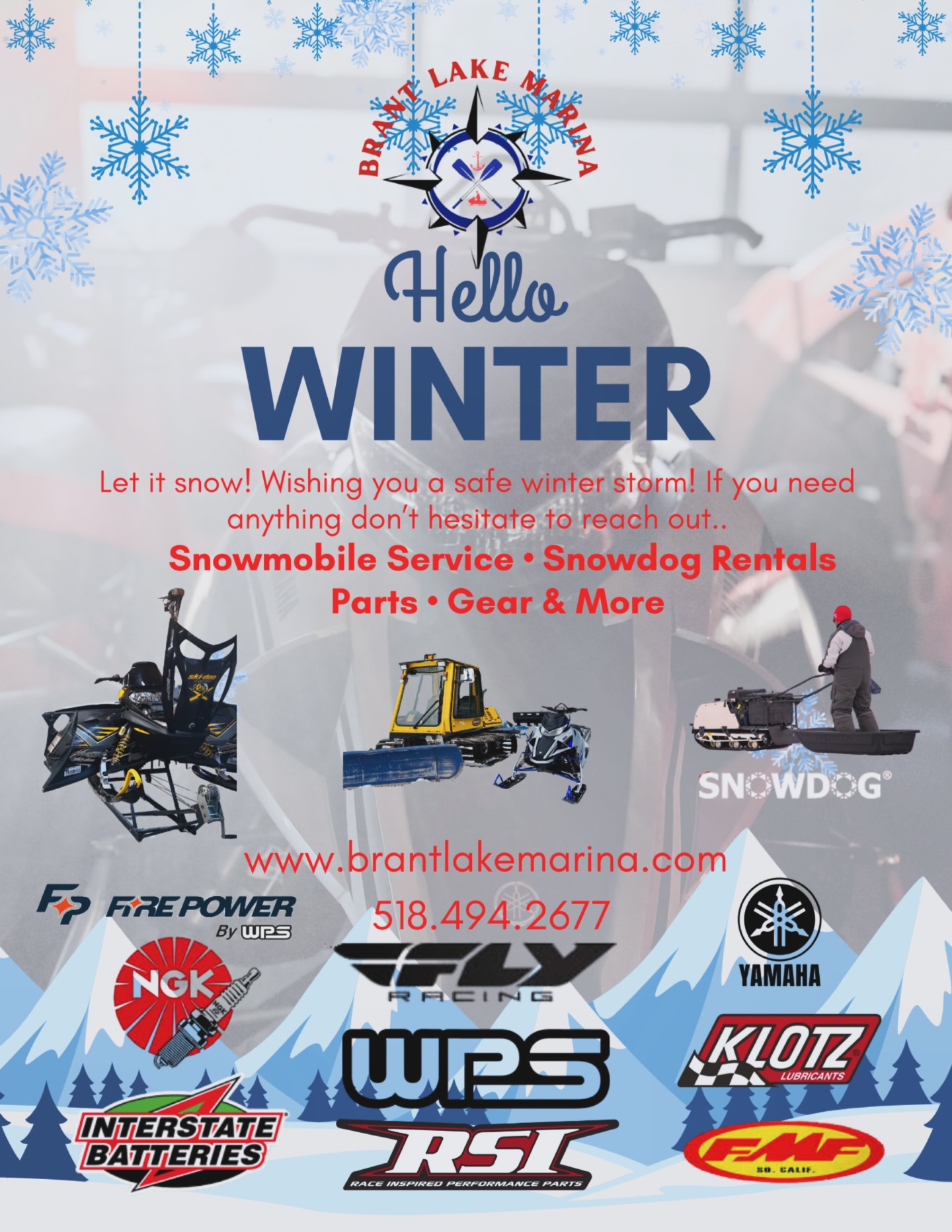 Brant - Let it snow! Brant Lake Marina is ready for the season with ...