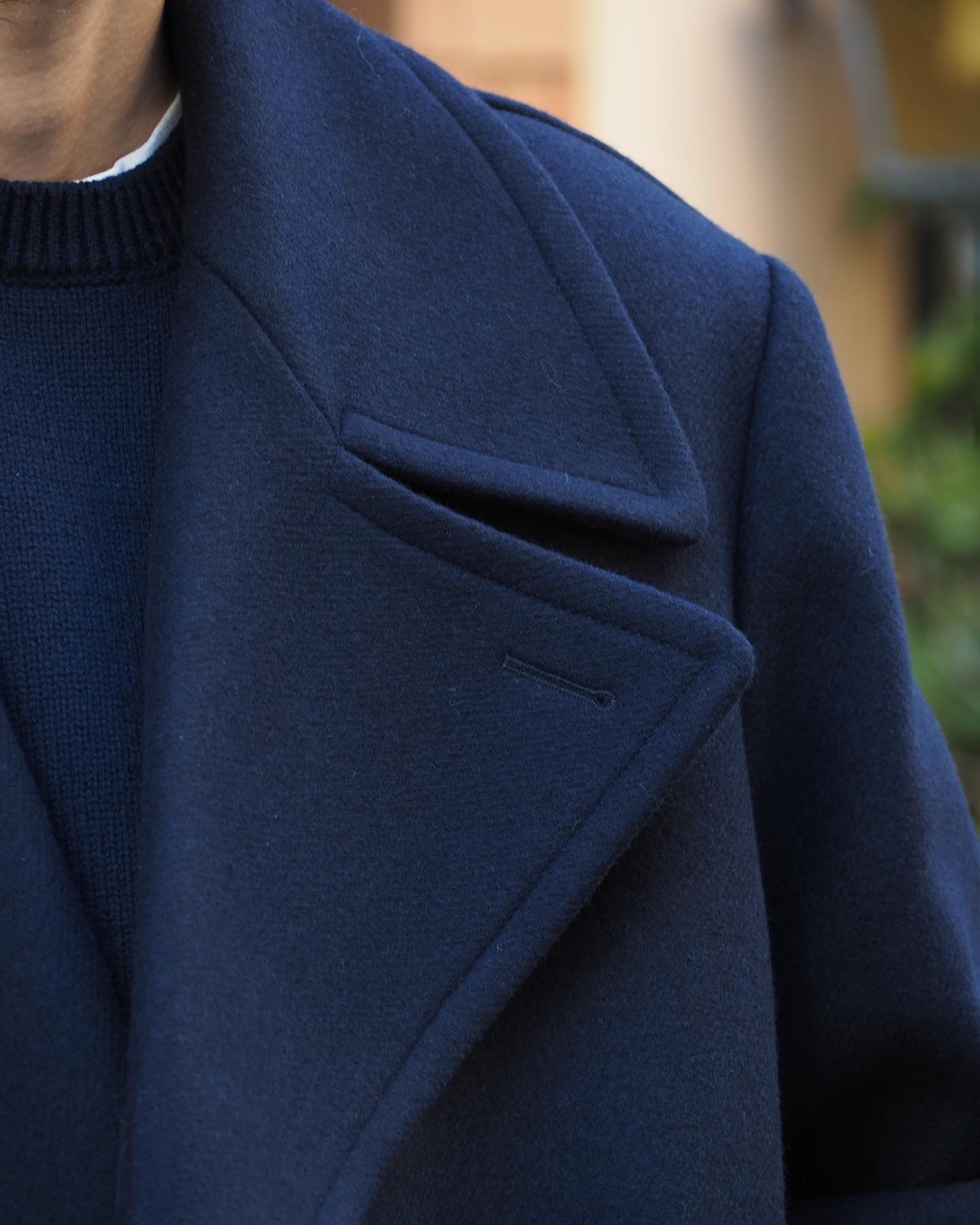 DRIES VAN NOTEN】 □DOUBLE COAT(NAVY) 1157-343-1335 Size:S,M,L