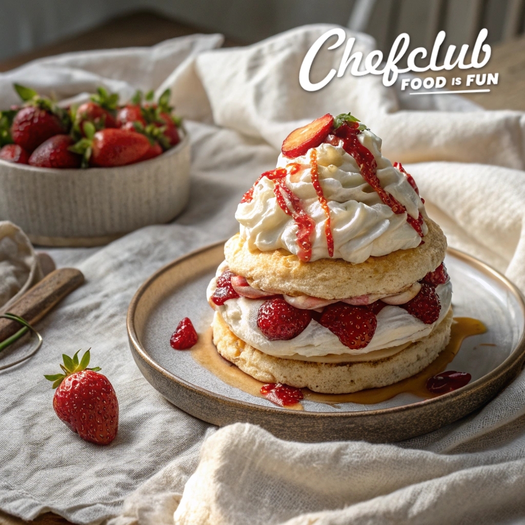 Chefclub - 🍓 Strawberry Pavlova Shortcake Stack is your new sweet ...