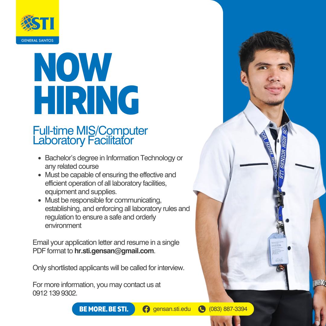 STI - 📣 Join our growing team at STI College - General Santos! We’re ...