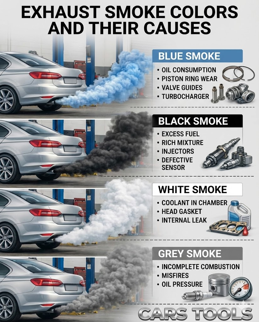 Cars - 🚗 How to Diagnose Your Engine Using Exhaust Smoke! 💨 Your car's ...