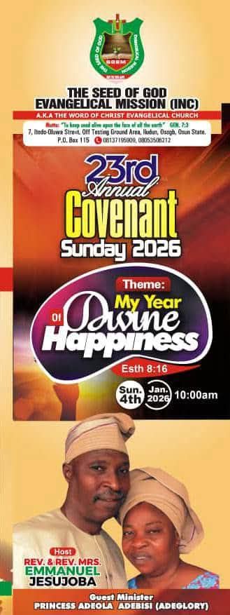 The Seed of God... - The Seed of God Evangelical Mission