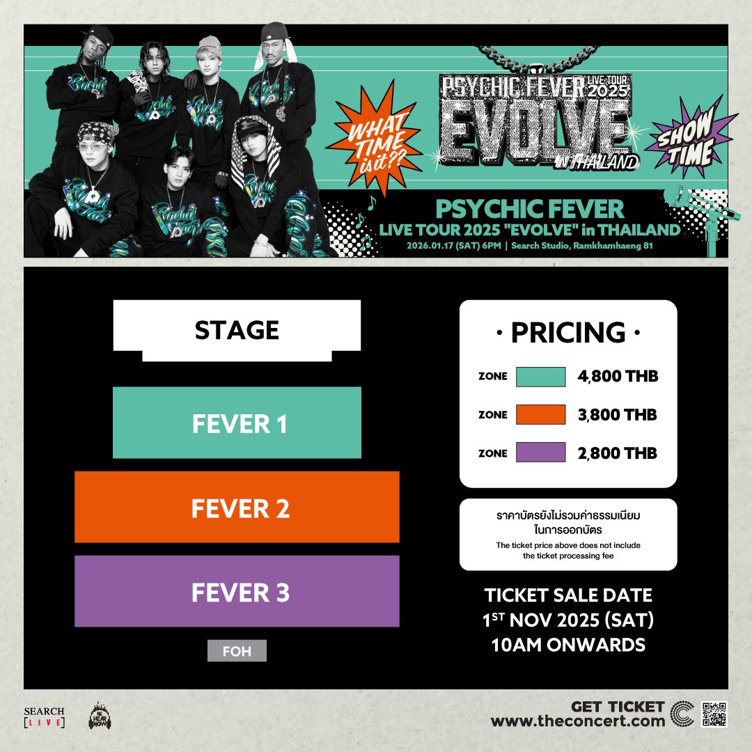 PSYCHIC FEVER - #PCF_EVOLVEinTHAILAND New Announcement📢... | Facebook