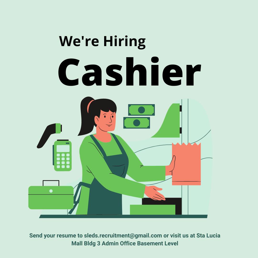 Sta. - We are hiring CASHIER and VISUAL DISPLAY HELPER (Male)📣📣📣 Sta ...