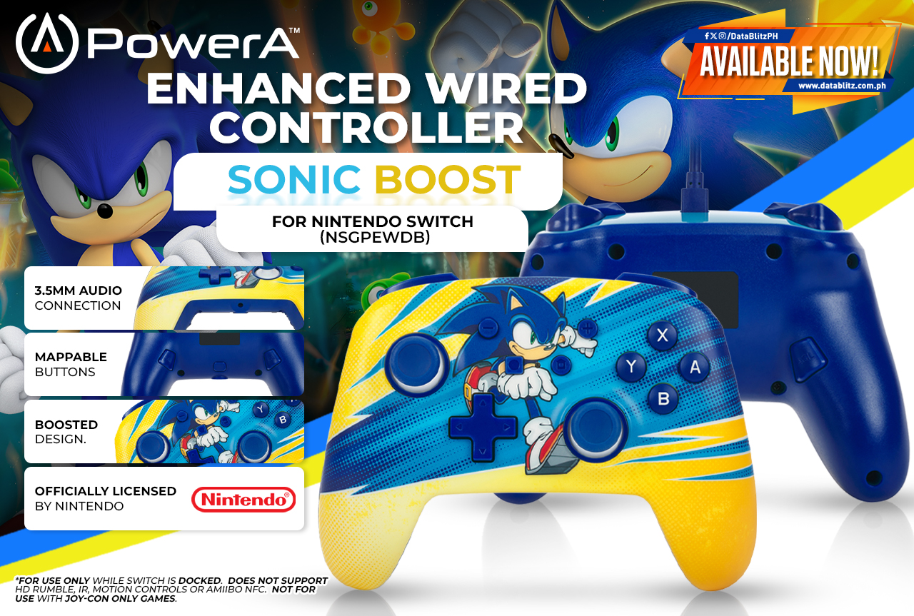 DataBlitz - SUPERSONIC GAMING! Power A Enhanced Wired Controller Sonic ...