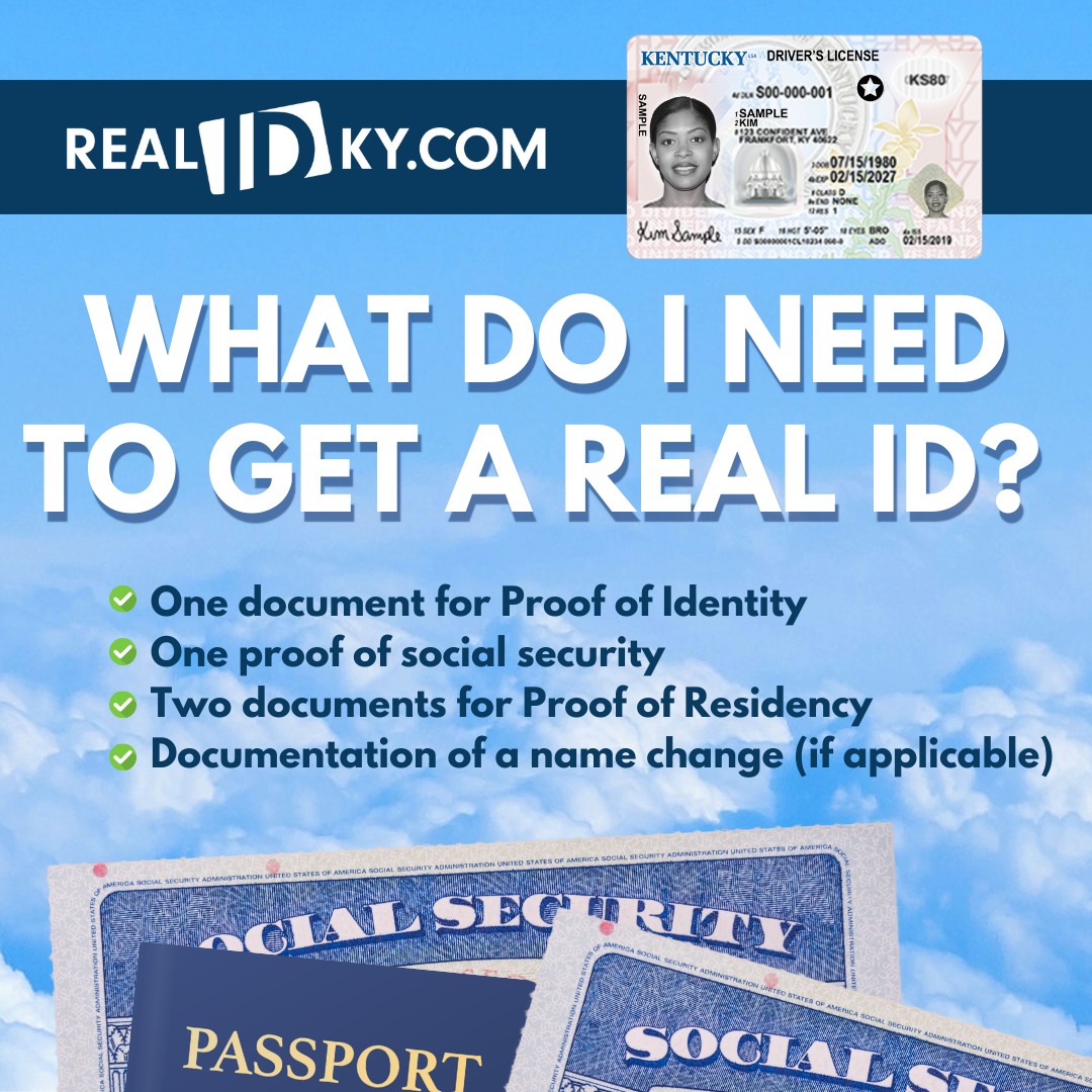 REAL ID KY - What to bring for your REAL ID!: One Proof... | Facebook