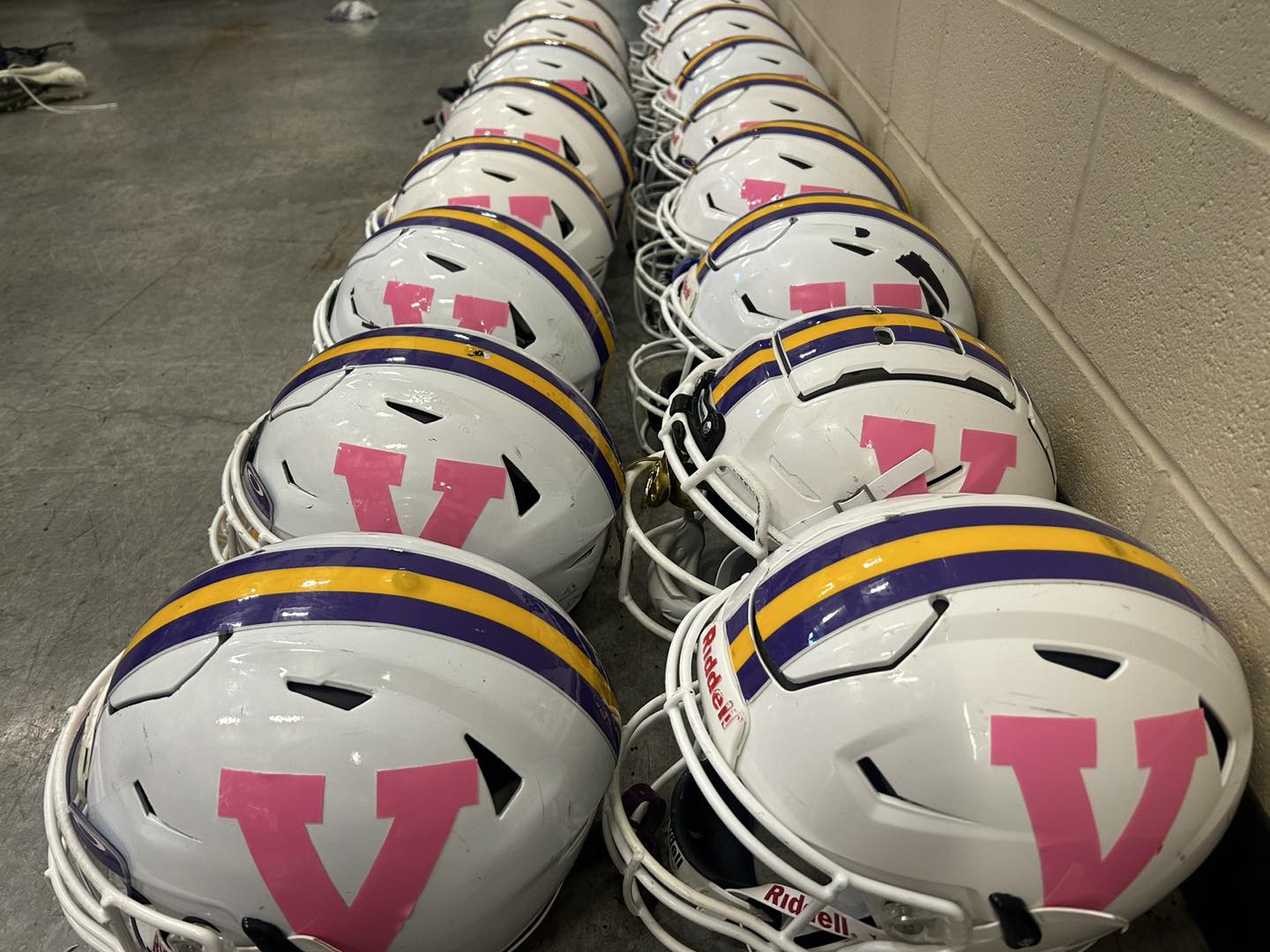 cancer month football helmets Breast Awareness Helmet Decals University of Oregon helmet auction