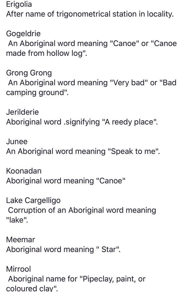 Interesting Local Names Meanings Griffith Free Local News Facebook