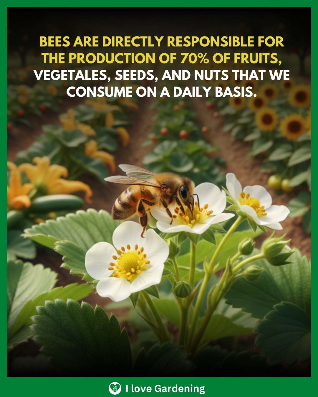 I love - Bees are essential to the production of many of the foods we ...