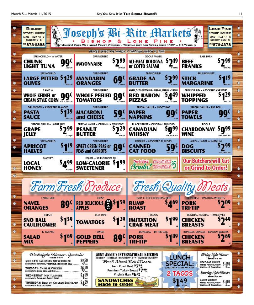 Joseph's Bi-Rite Market - Bishop | Bishop CA