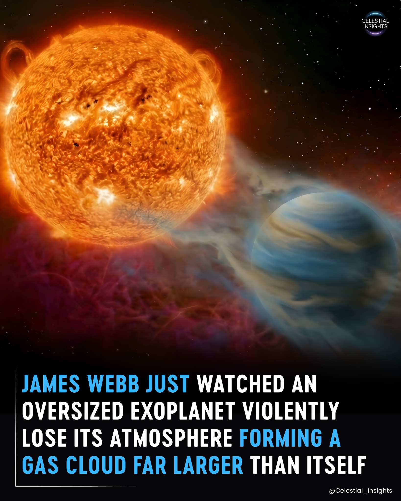 Celestial - The James Webb Space Telescope has captured WASP-107b, a ...