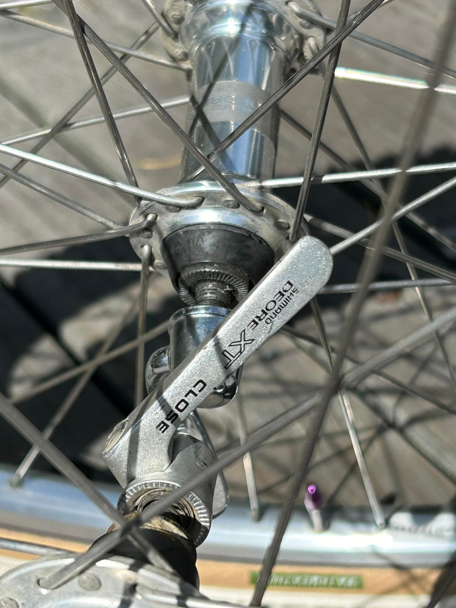 Araya RM-17 wheelset with Deore XT rims and Panaracer tires for sale