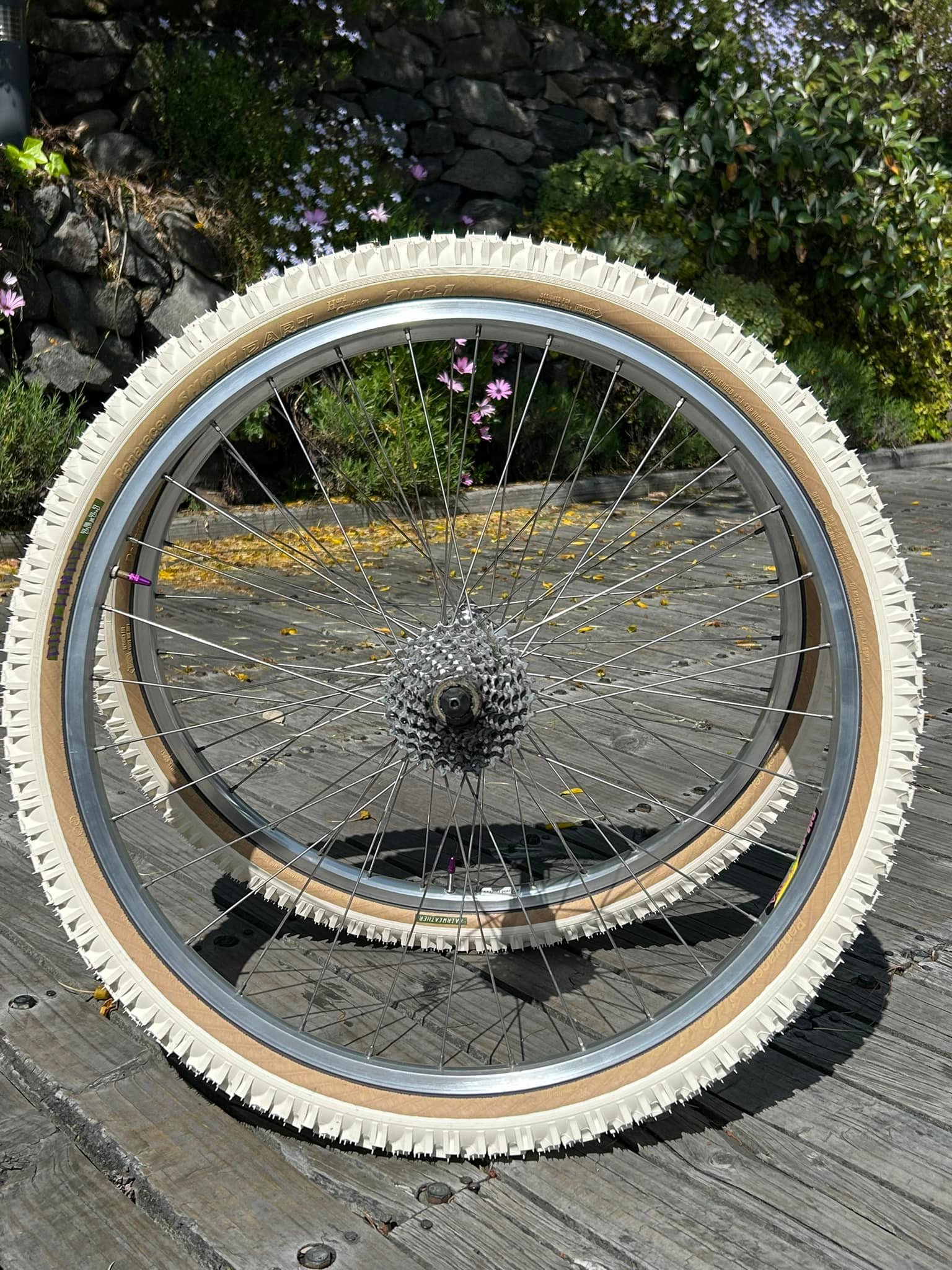 Araya RM-17 wheelset with Deore XT rims and Panaracer tires for sale