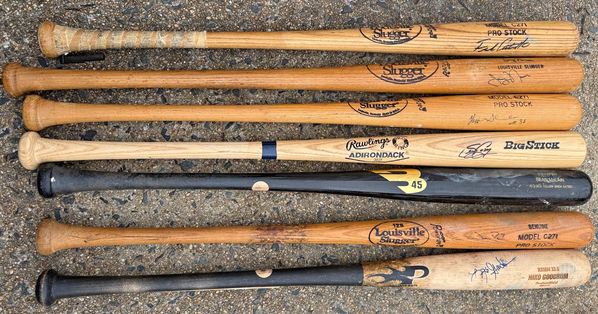 20 baseball bat lot most game used and autographed - Baseball ...