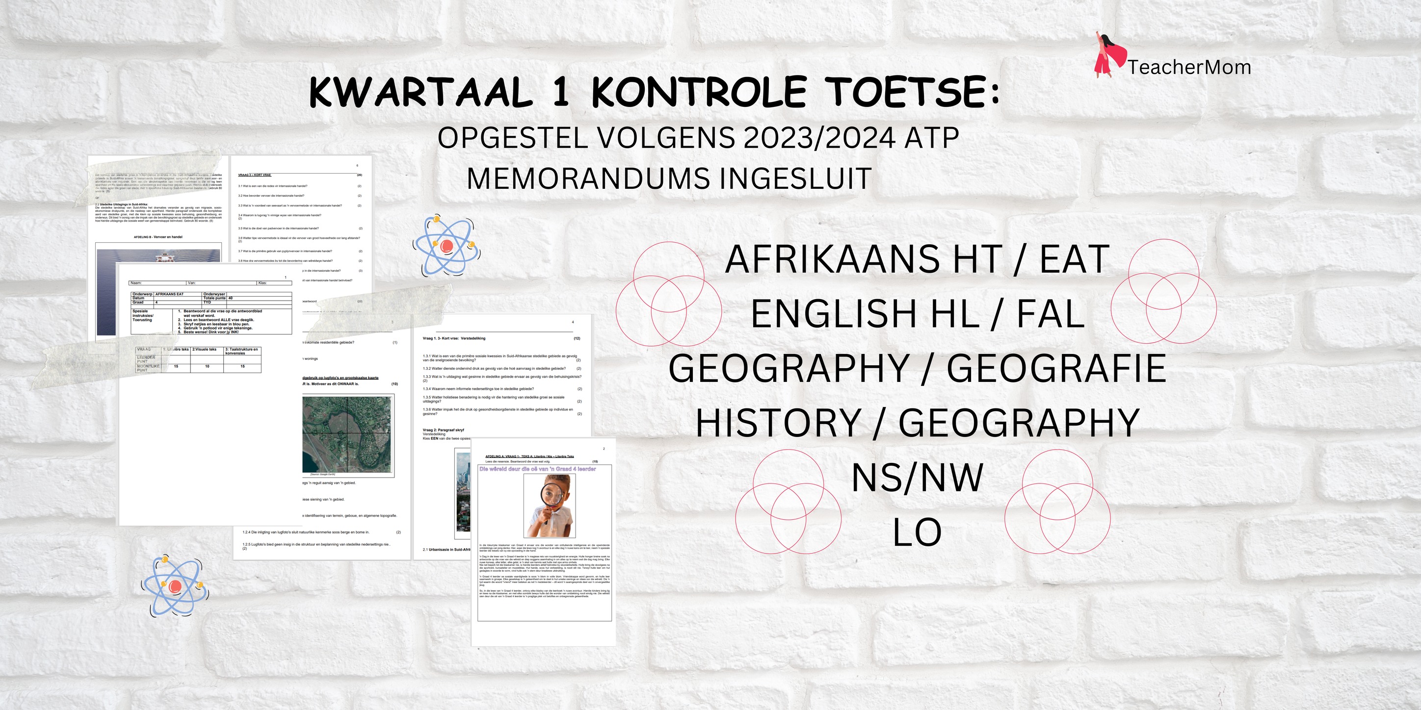 TeacherMom - KWARTAAL 1 KONTROLE TOETSE MET MEMORANDUMS🥰... | Facebook