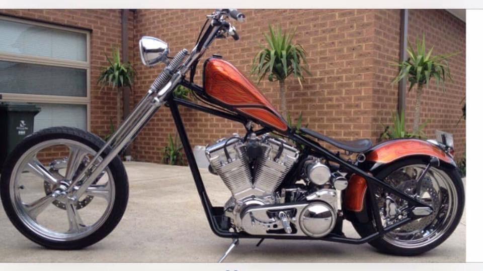 Aussie choppers - Gozza's chop 113 Patrick racing engine A...