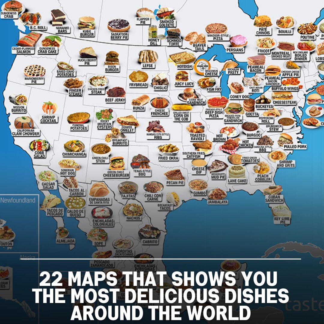 New - 22 Maps That Shows You The Most Delicious Dishes Around The World ...