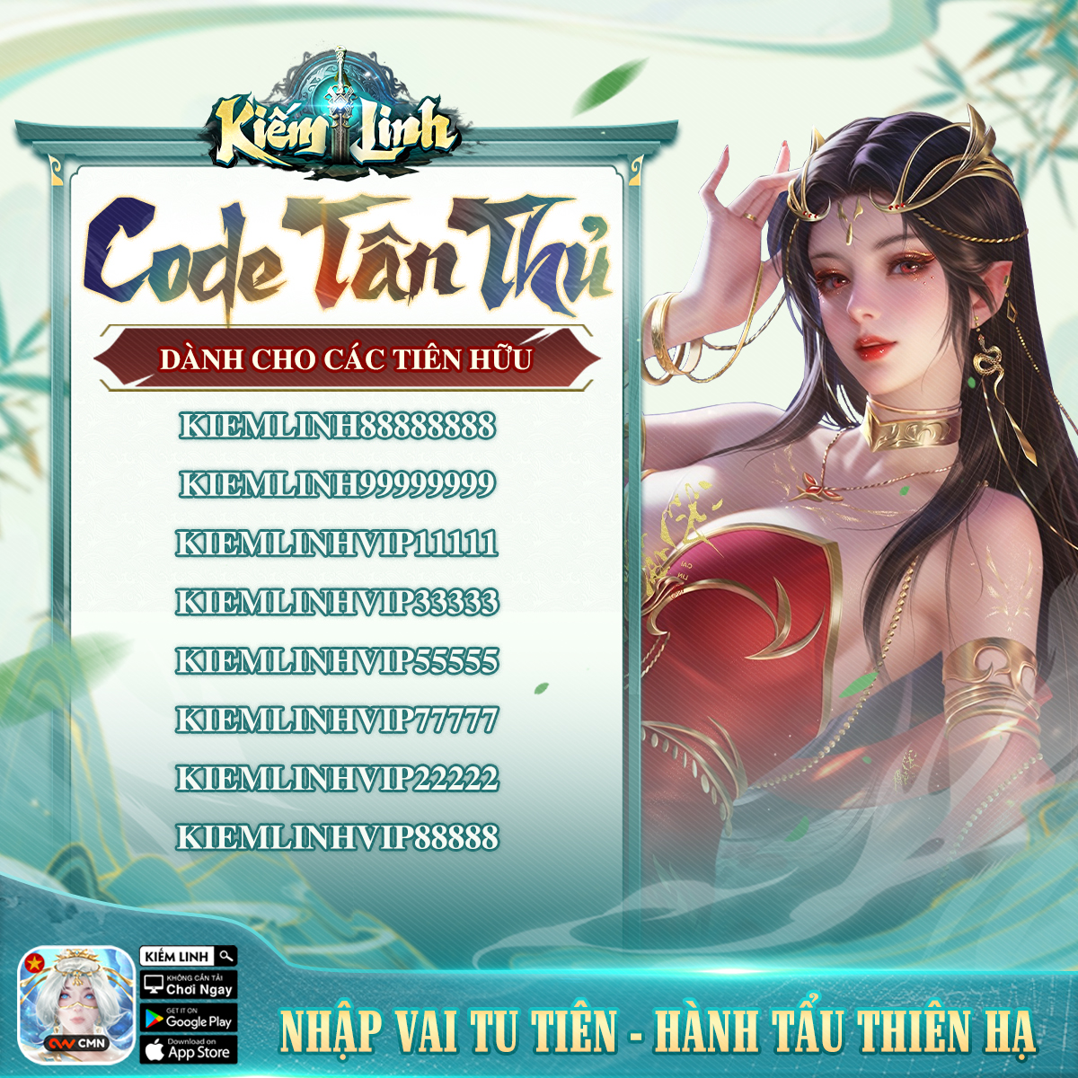 Kiếm Linh - CMN - CODE TÂN THỦ DÀNH CHO CÁC TIÊN HỮU TẠI... | Facebook