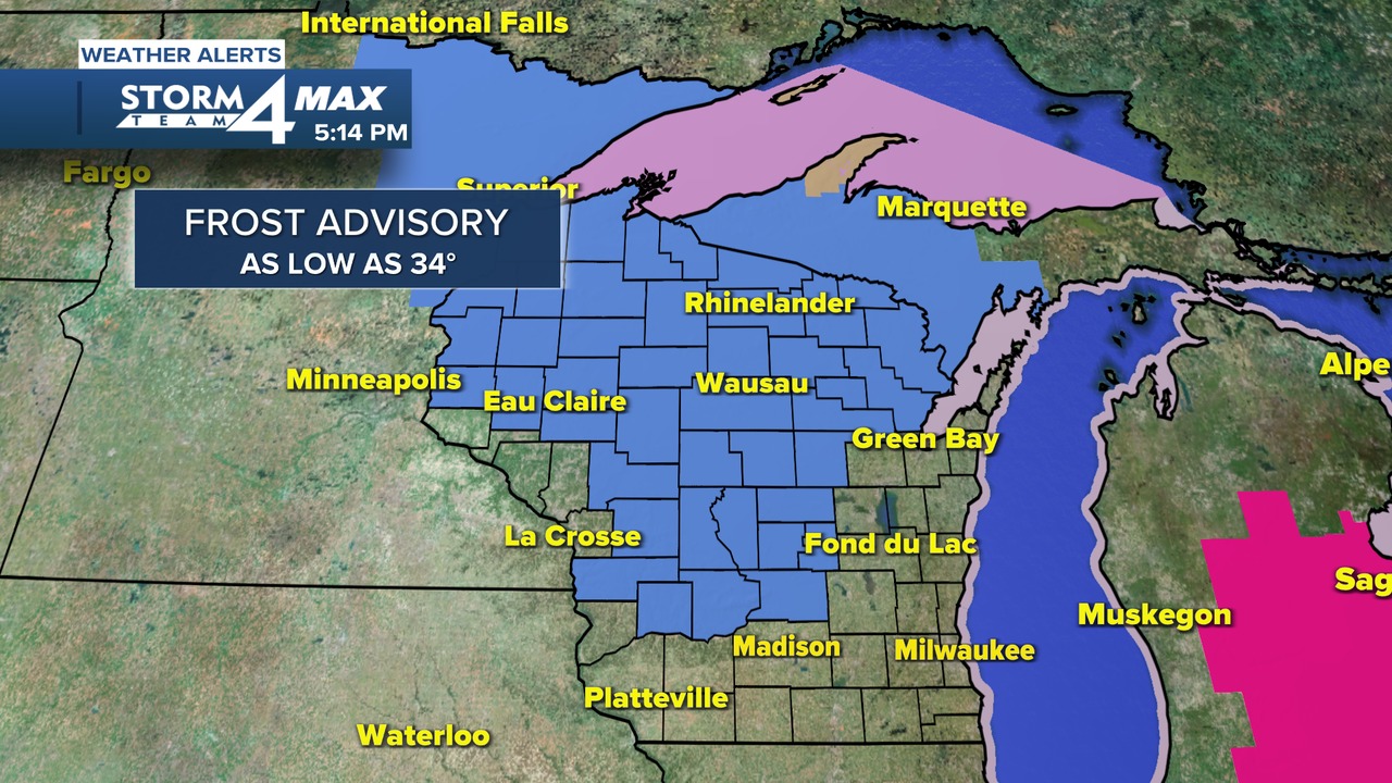 TMJ4 News - CHILLY NIGHT - Much of the state (highlighted... | Facebook