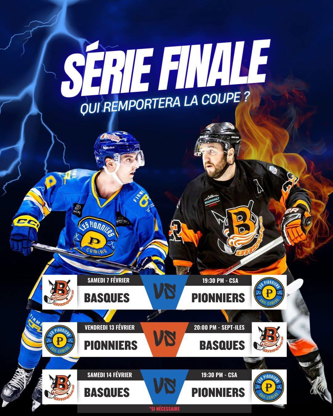 Les - Voici l’horaire pour la finale ! Go Basques Go 🟠⚫️💪🏻 🏆 | Facebook