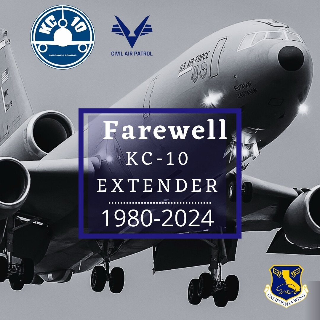 KC-10 Extender 引退記念パッチ 1980-2024 Say goodbye to the historic US Air Force KC-10A Extender 👋 US Air
