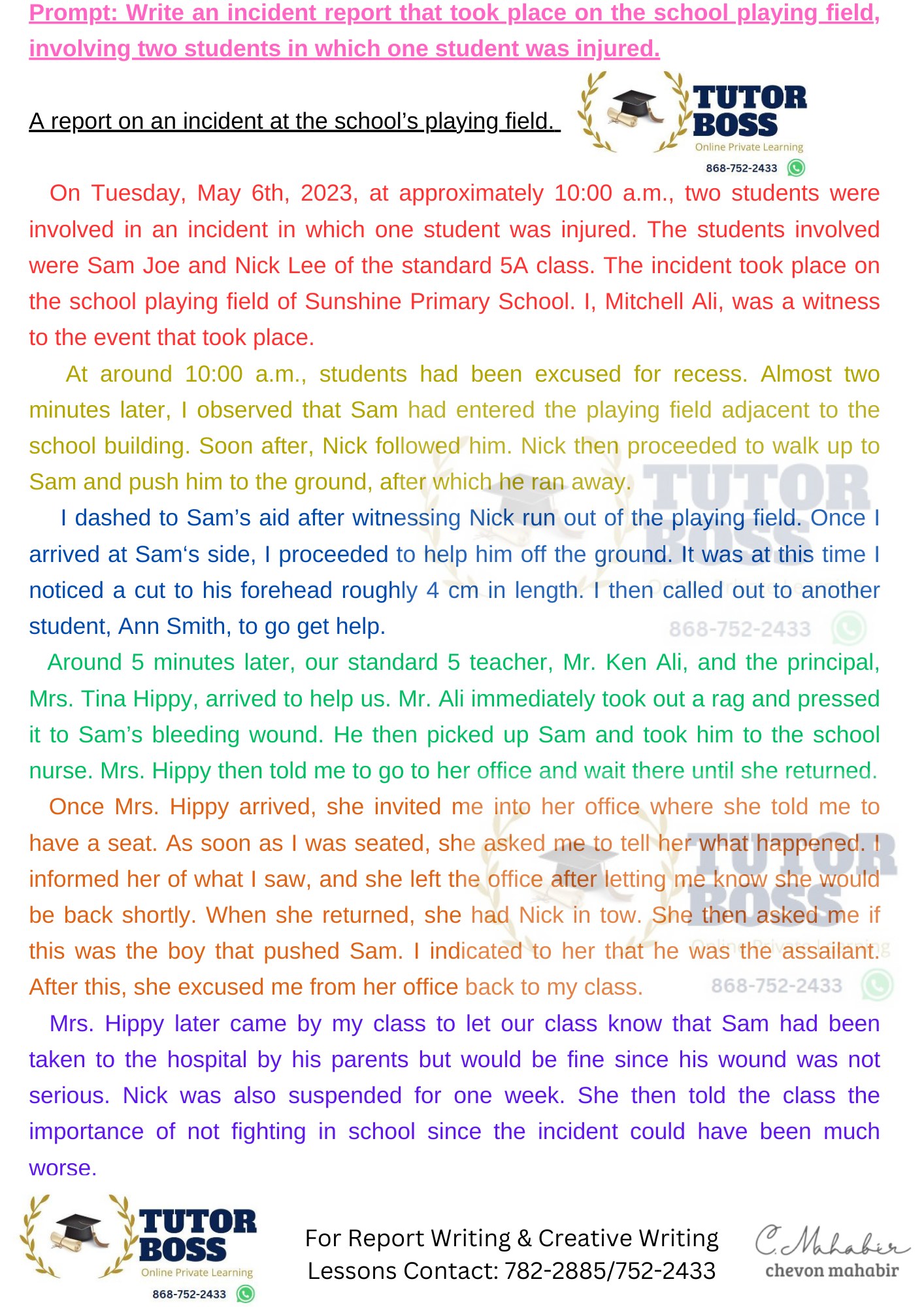 Report Writing Example For Students Best Photos Of Newspaper Report