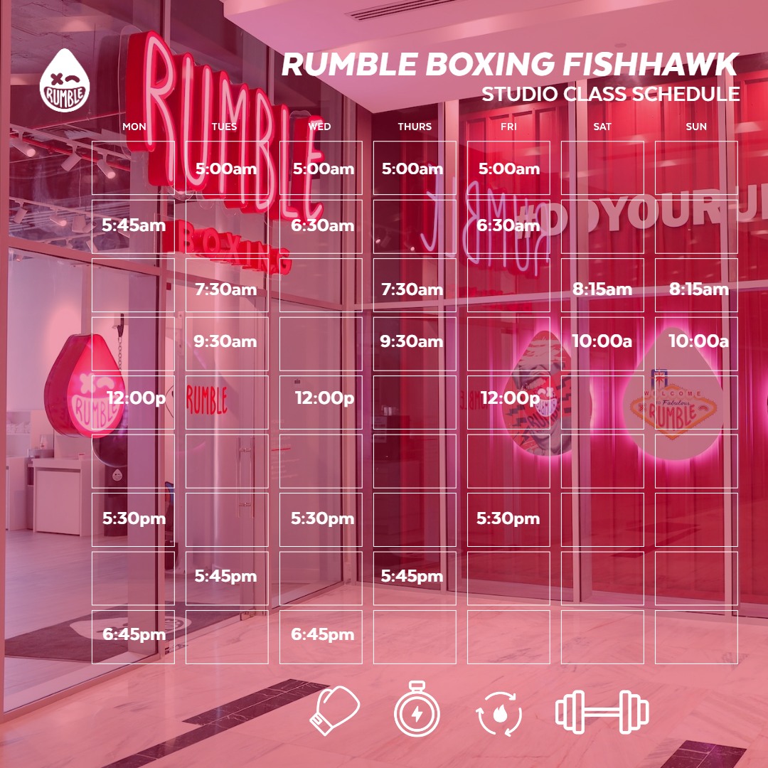 Rumble - New Year, small schedule tweak! Based on your booking trends ...