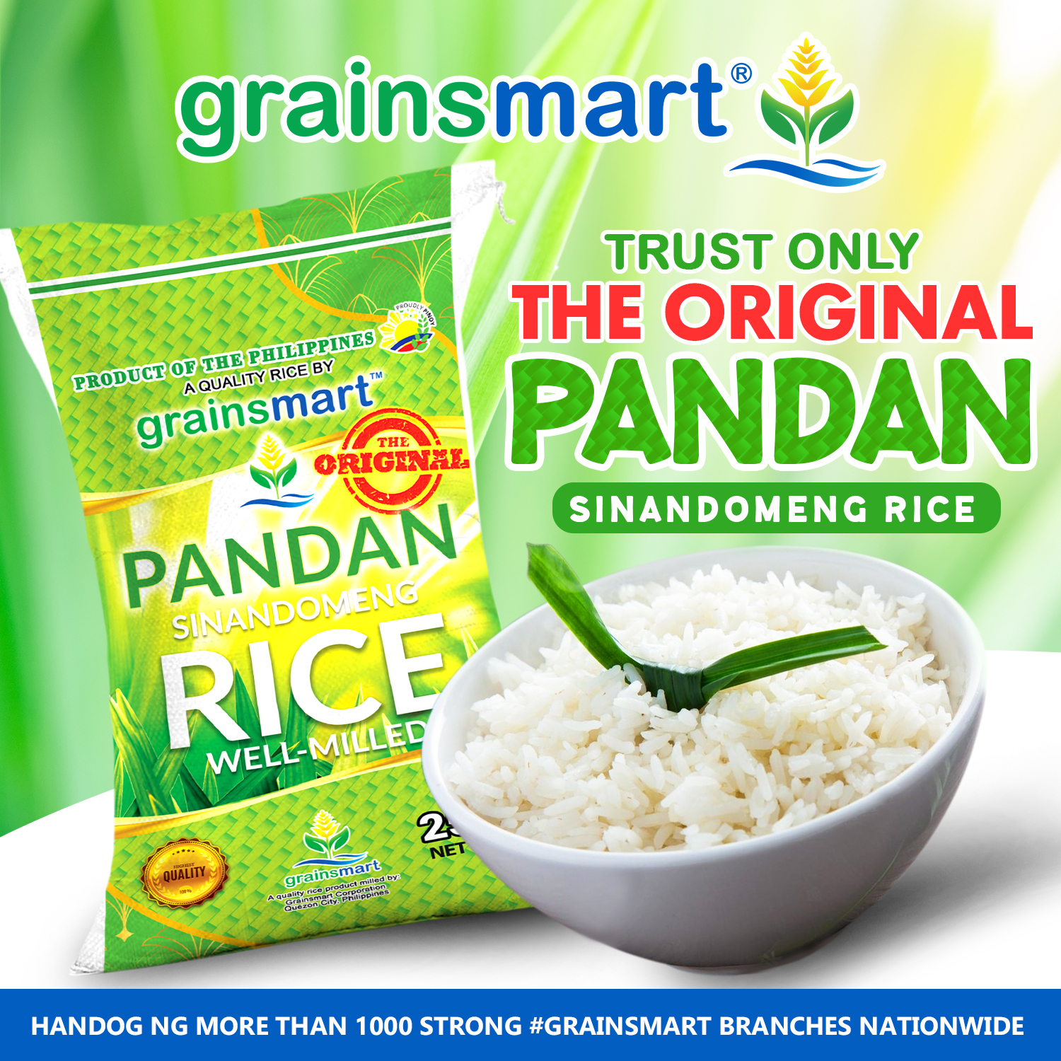 Grainsmart - The best seller that is so popular! Pandan rice is Waiving ...