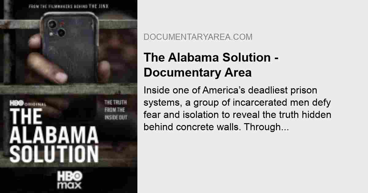 THE ALABAMA SOLUTION (2025) Through... - Documentary Area.tv | Facebook