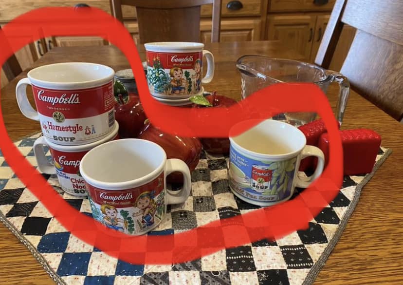 The cutest little Vintage 1990's Campbell's soup thermos. Also