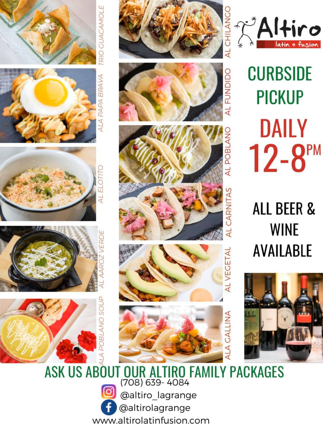 Our temporary menu is available! 😊... - Altiro Latin Fusion