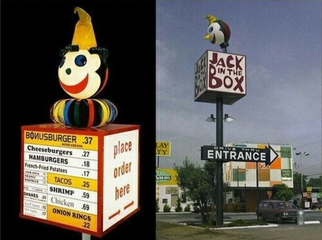 What was the original Jack in the Box speaker and menu?