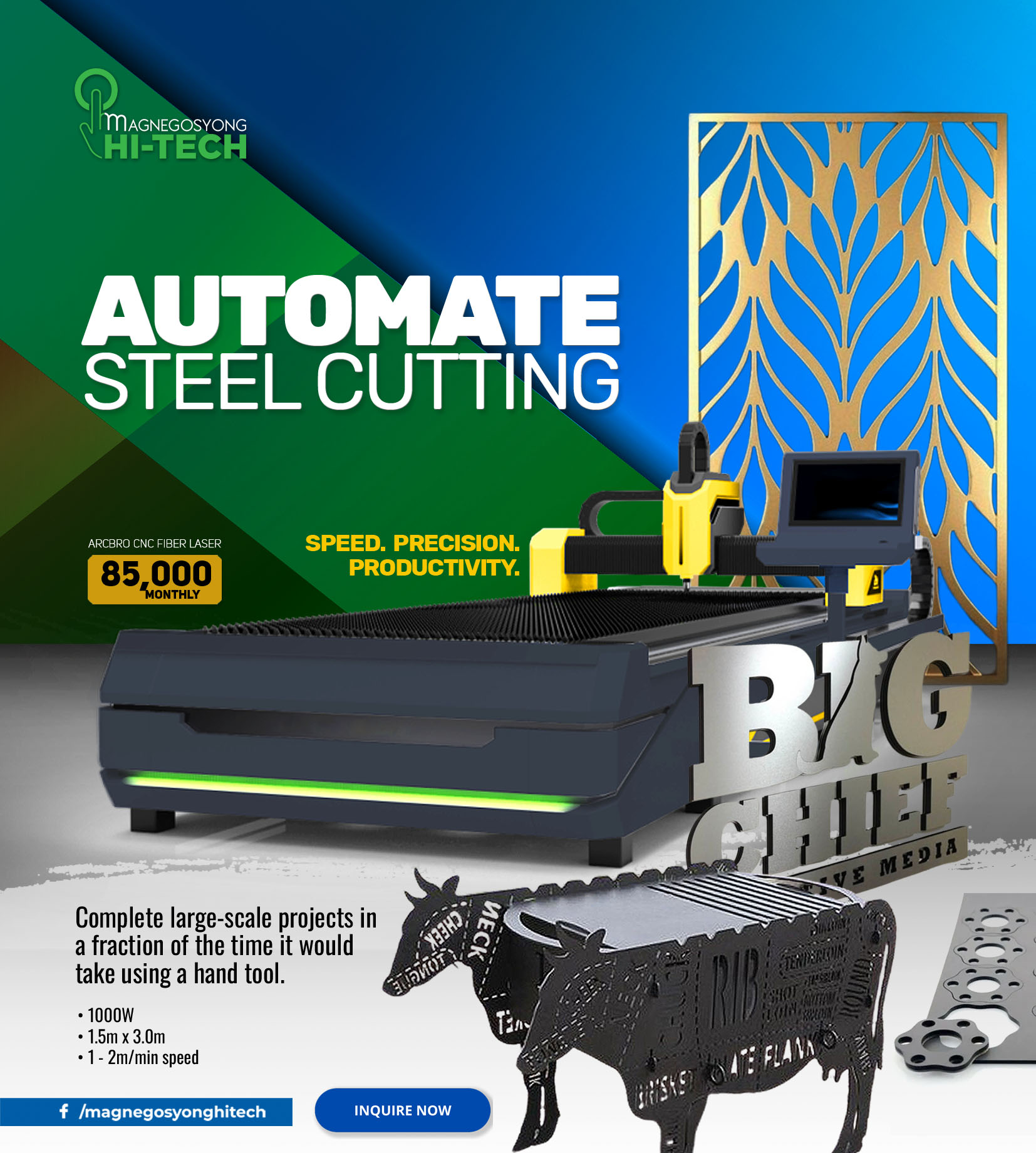 Mag - AUTOMATE STEEL CUTTING Metal fiber laser cutting involves a ...