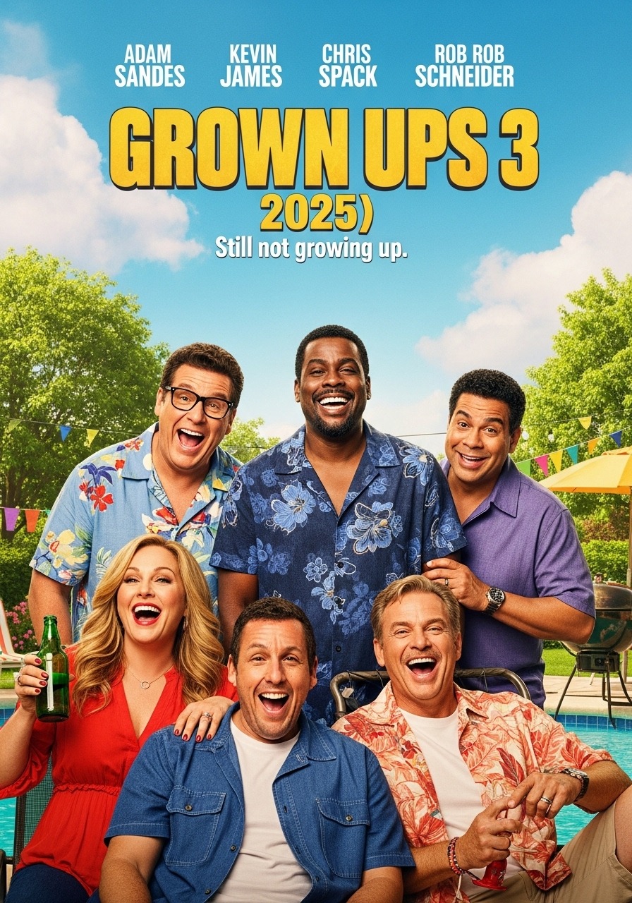 🎬 *Grown Ups 3* (2025) – The Fun Never Ends! 🎉😆 The gang is