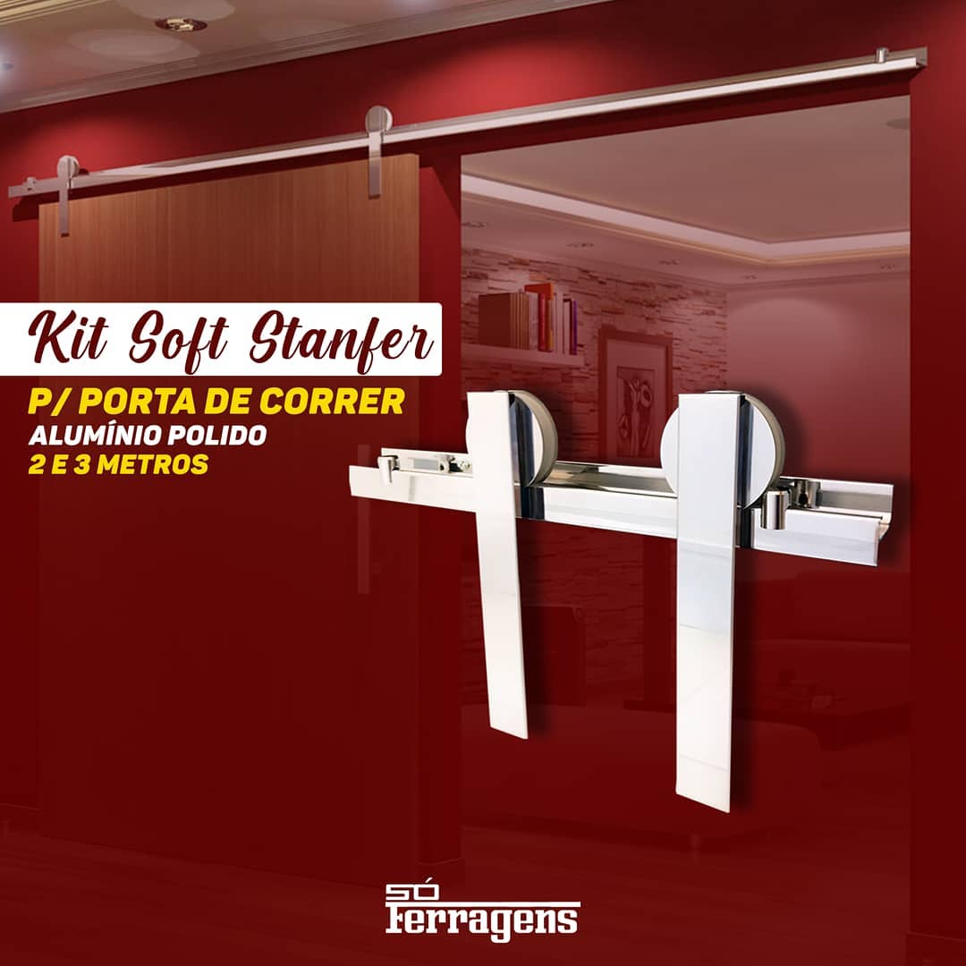 Só Ferragens - Kit Soft Stanfer para portas de correr.... | Facebook