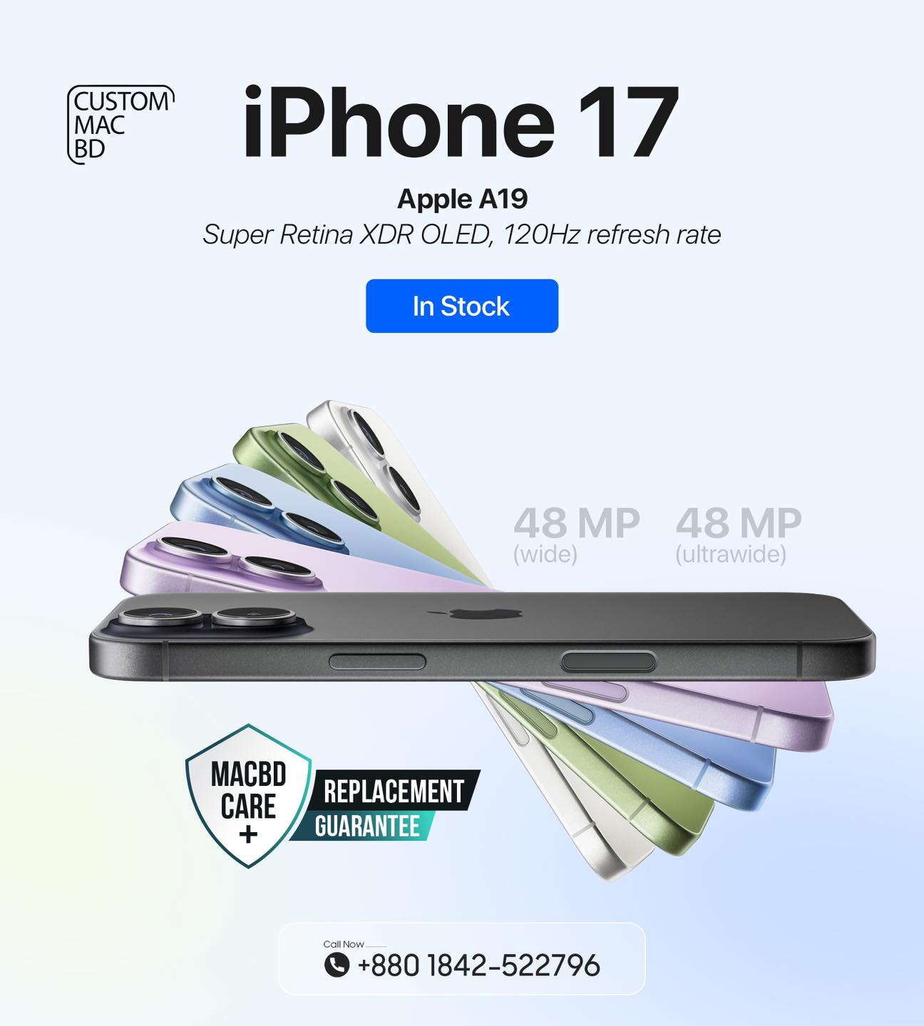 Apple iPhone 17 256GB Global Ready Stock 1,22,999 to 1,23,999 