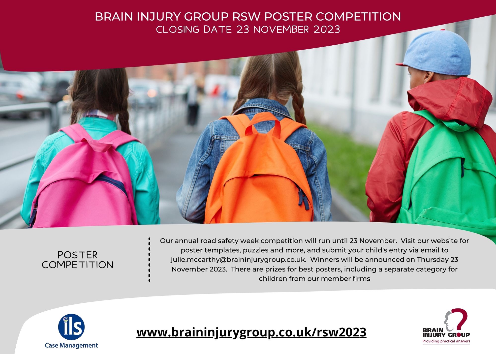 Our 2023 Road Safety Week poster... - Brain Injury Group