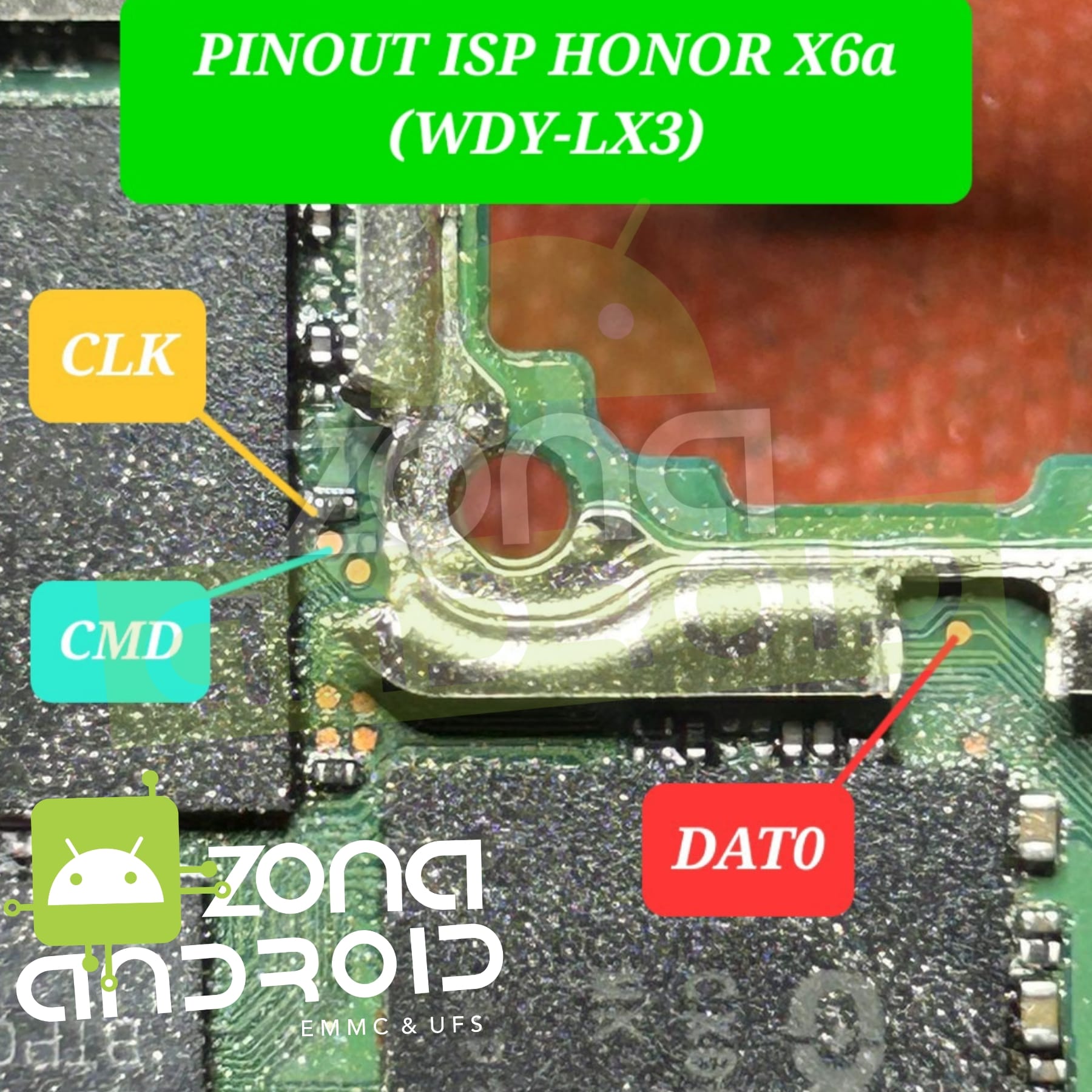 Zona Android - Pinout ISP Honor X6a (WDY-LX3) Mediatek...