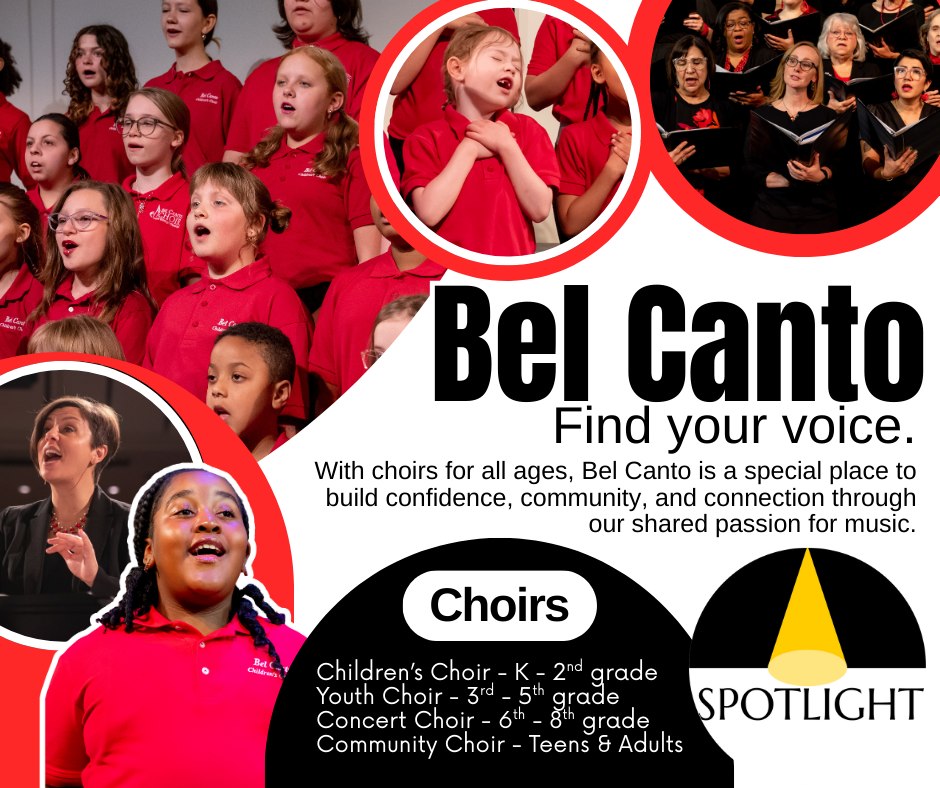 Spotlight - Our Bel Canto Choir program is a special place for multiple ...