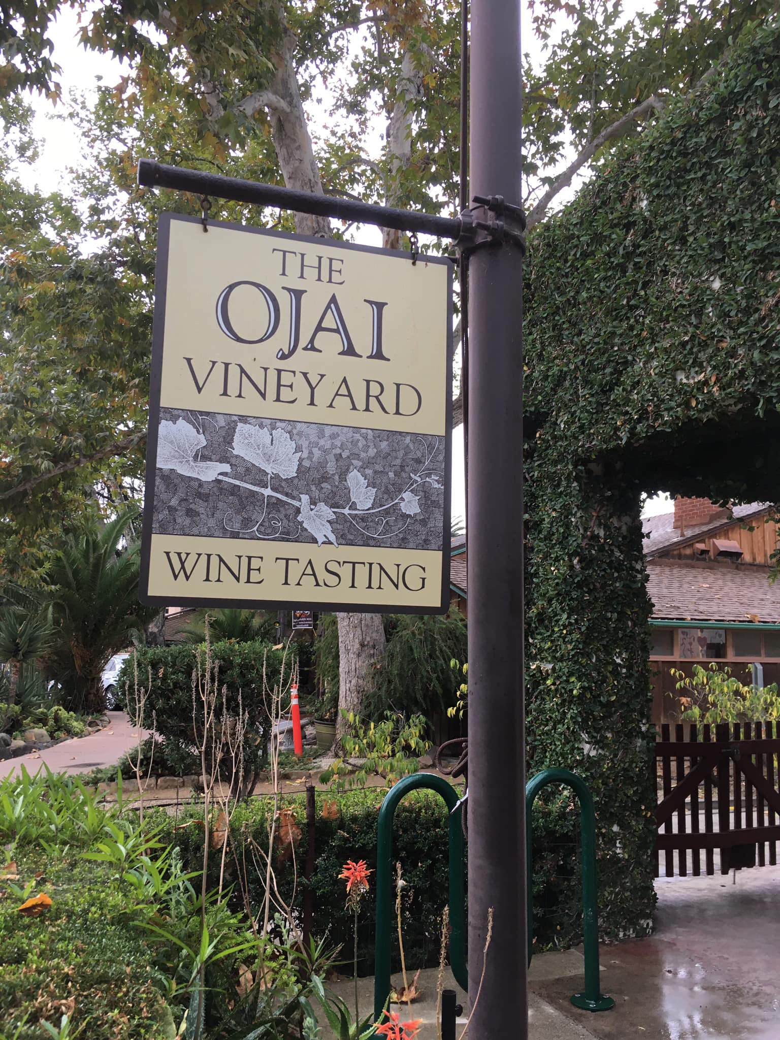 Having some glasses of Grenache in our beautiful Ojai at the