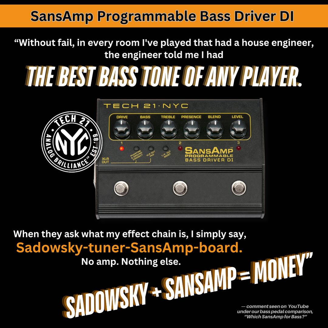 SansAmp Bass Driver DI pedal review and testimonial