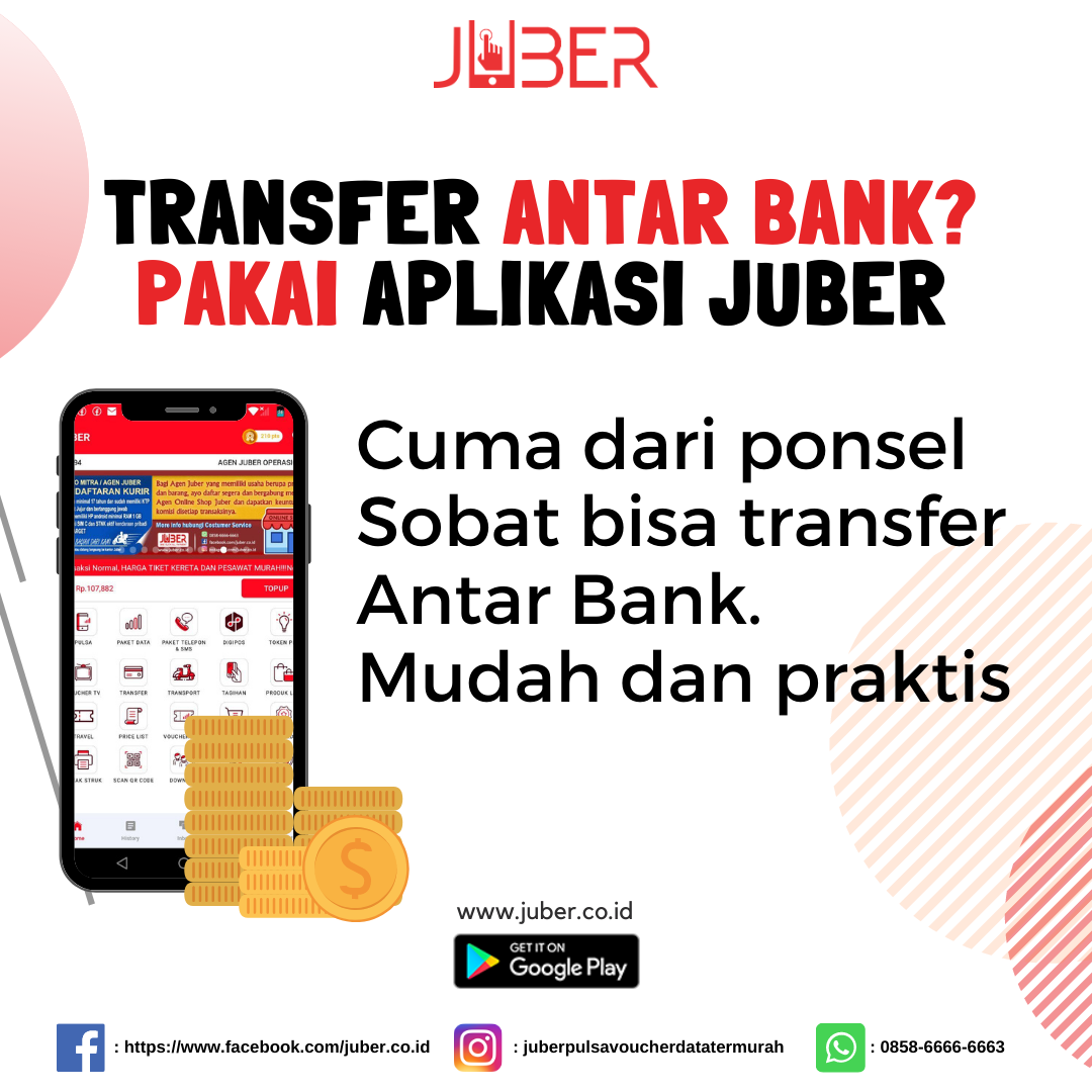 JUBER - Dengan aplikasi Juber dari rumah bisa transfer... | Facebook