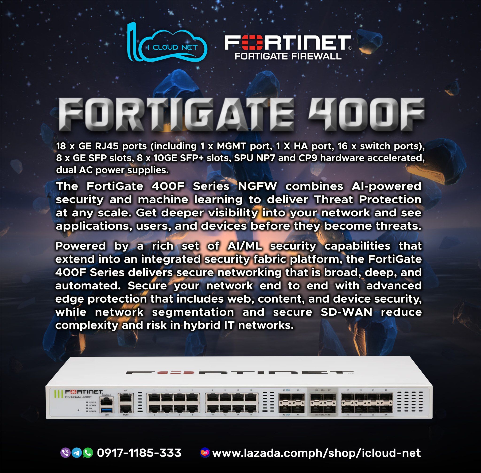 Icloud - The FortiGate 400F series next-generation firewall (NGFW ...