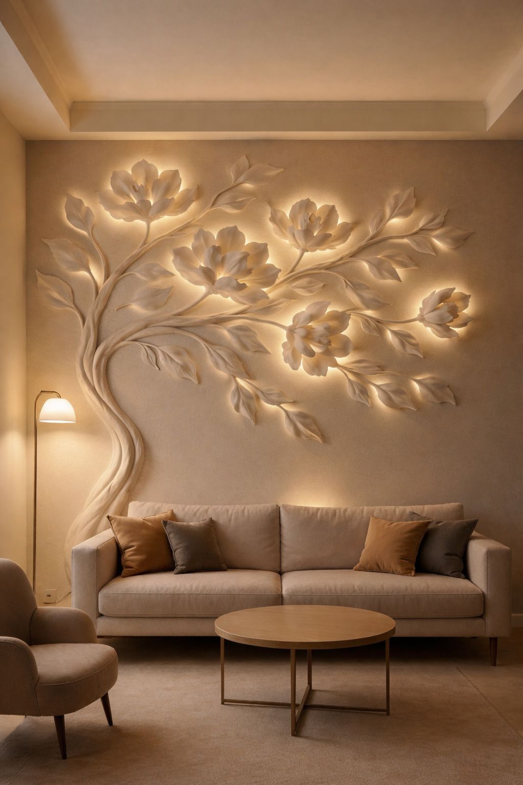 The Raj - Luxury Floral 3D Wall Design | The Raj Interior Bringing ...