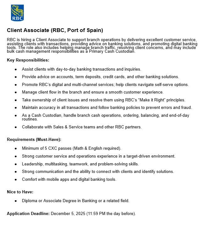 Get - CLIENT ASSOCIATE APPLY WITH THIS LINK: https://jobs.rbc.com/ca/en ...